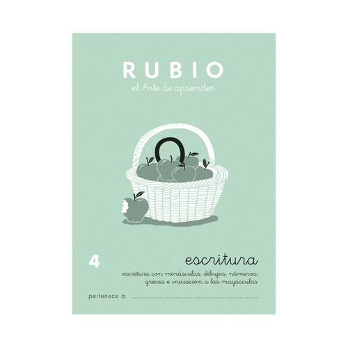 Lengua, Escritura 4, Minúsculas e iniciación a las mayúsculas, 4-5 años RUBIO.