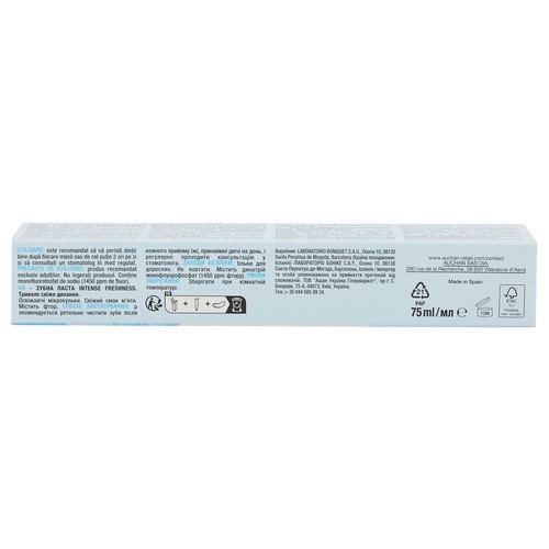 PRODUCTO ALCAMPO Pasta de dientes con flúor y sabor a menta 75 cl.
