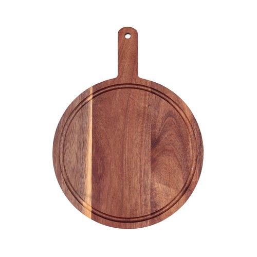 Tabla VALIRA MONTANA de madera redonda con asa de 30x40x1,5cm.
