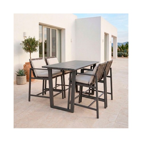 Conjunto jardín 5 piezas de aluminio, modelo Berlín. KACTUS REPUBLIC