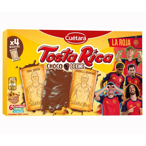 TOSTA RICA Galleta de chocolate con leche 140 g.