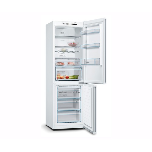 Frigorífico combi 203cm BOSCH KGN39VWEB, No Frost, clasificación energética: E, H: 203cm, A: 60cm, F: 60cm, capacidad total: 368L.