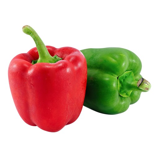 Pimientos rojos y verdes bandeja de 600 g.