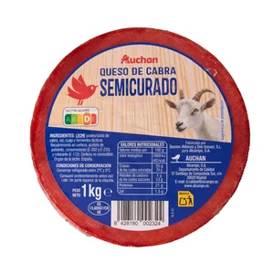 AUCHAN Queso de cabra semicurado 1 kg Producto Alcampo.