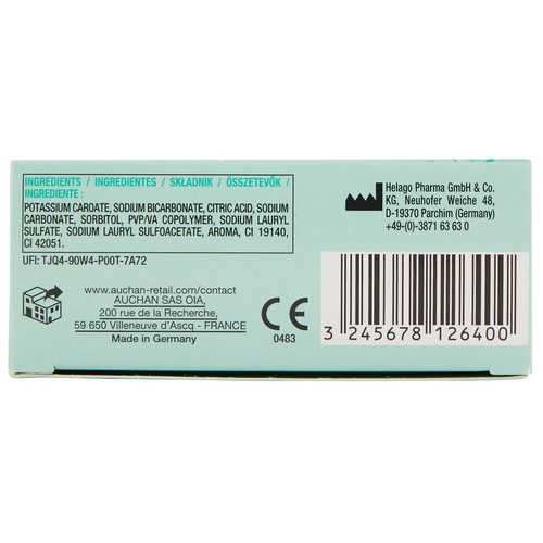 PRODUCTO ALCAMPO Limpiador de prótesis dentales 4 en 1 con sabor menta fresca 36 uds.