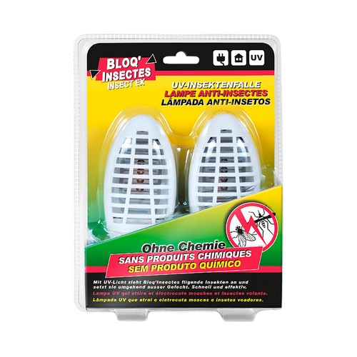 Pack de 2 lámparas luminosas repelentes de insectos.