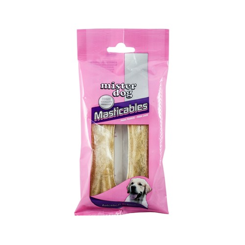 MISTER DOG Hueso masticable de vacuno de 11 centímetros para perros MISTER DOG 2 uds. de 45 g.