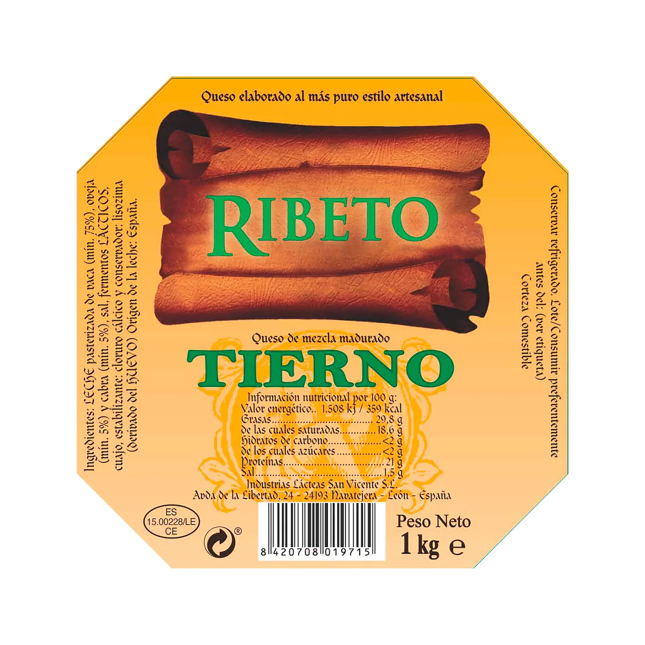 Queso tierno 1 kg.