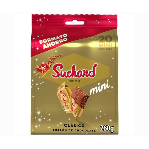 SUCHARD Turrón de chocolate crujiente mini 260 g.