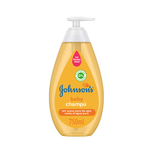 JOHNSON'S Champú super suave sin sulfatos ni colorantes, para un pelo suave, brillante e hidratado JOHNSON'S 750 ml.