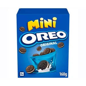 OREO Galletas Mini de cacao rellenas de crema de vainilla 160 g.