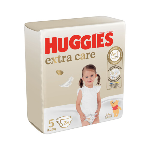 HUGGIES Extra care Pañales talla 5 (11-25 kg) 28 uds.