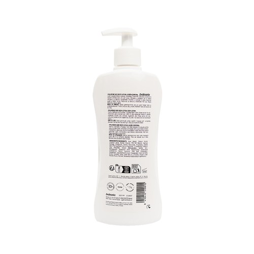 BABARIA Leche corporal (Body milk) con ácido Hialurónico para pieles secas 500 ml.