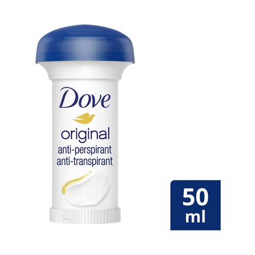 DOVE Original Desodorante en crema para mujer sin alcohol y con protección anti-transpirante hasta 24 horas 50 ml.