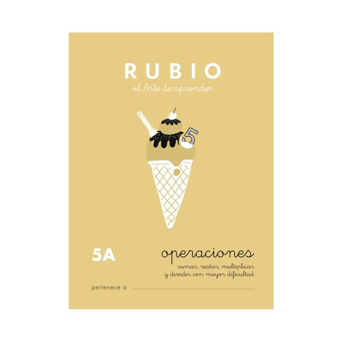 Operaciones 5A, sumar, restar, mutiplicar y dividir, 9-11 años RUBIO.
