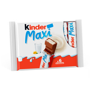 Imagen de KINDER Maxi Barritas de chocolate con leche rellenas de crema de leche 6 uds. 126g.