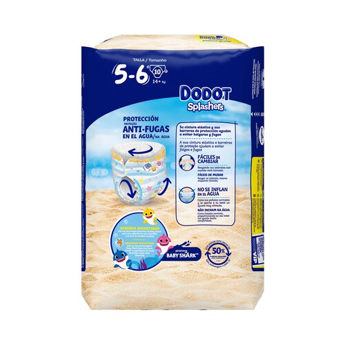 Pañales Talla Splashers Bau00f1ador Desechable 14+ Kg Talla 5-6