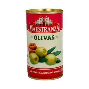 Aceitunas verdes rellenas de anchoa MAESTRANZA lata de 150 grs