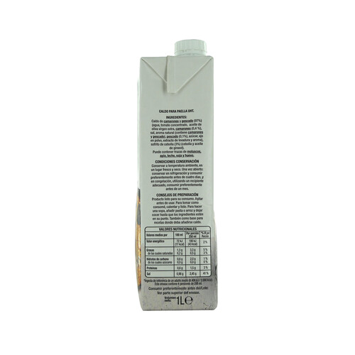 PRODUCTO ALCAMPO Caldo de paella para marisco PRODUCTO ALCAMPO 1 L.