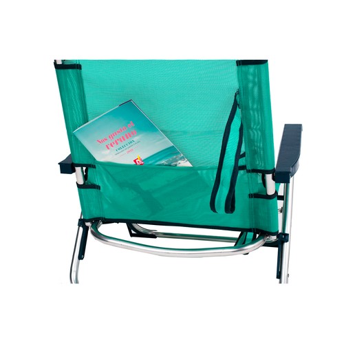 Silla Playa aluminio textil color verde, ALCO.
