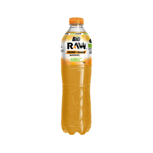 Bebida isotónica de naranja y mango Bio RAW 1,5 l.