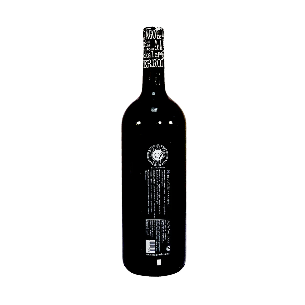 A  Vino tinto con D.O.V.P. Ayles A botella de 75 cl.