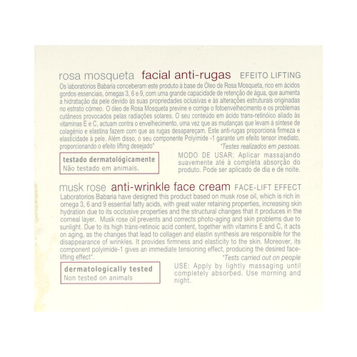 BABARIA Crema Facial Antiarrugas Rosa Mosqueta BABARIA 50 ml.