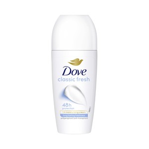 DOVE Classic fresh Desodorante roll on para mujer con protección antitranspirante hasta 48 horas 50 ml.