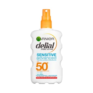DELIAL Sensitive advanced Protector solar en spray con factor de protección 50+ (muy alto) 200 ml.