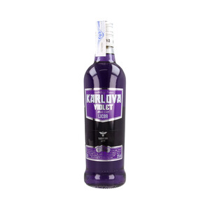 Imagen de KARLOVA Violet Bebida espirituosa de vodka con sabor a moras botella de 70 cl.