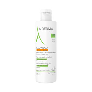 Imagen de A.DERMA Exomega Gel espumoso emoliente, para pieles secas con tendencia al eczema atópica 500 ml.