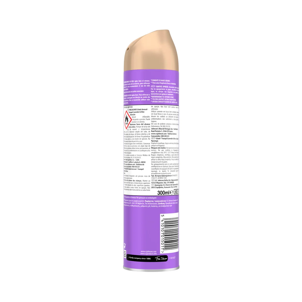 Ambientador en spray con fragancia a lavanda y aloe vera 300 ml.