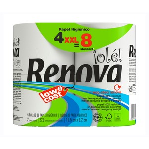 ¡Ole! Papel higiénico compacto (procedente de papel 100% reciclado) de 2 capas 4 uds.