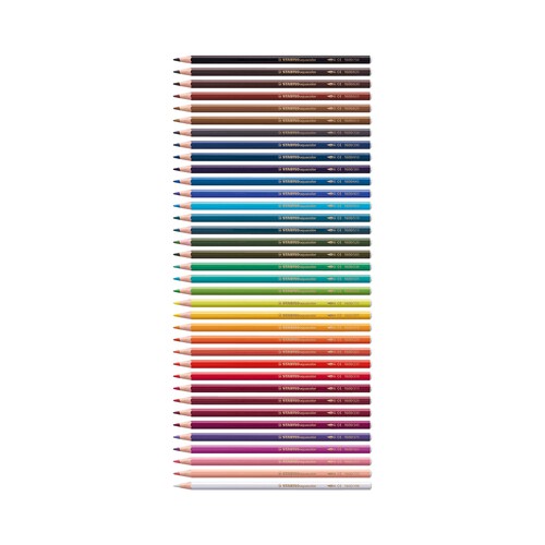 Lápices de color acureable, STABILO- Estuche ARTY Aquareable de 24 colores.