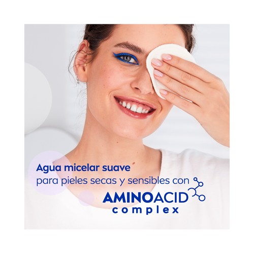 NIVEA Micell air Agua micelar desmaquilladora de rostro y ojos, para pieles secas y sensibles 400 ml.