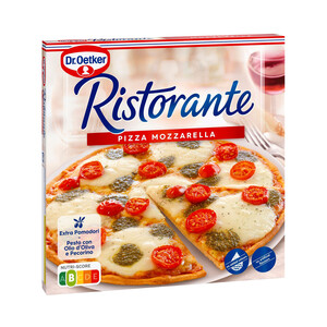 Imagen de DR. OETKER Pizza de masa fina y crujiente cubierta de tomate, Mozzarella y salsa pesto Ristorante 355 g.