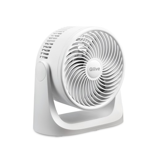 Ventilador de sobremesa QILIVE Q.6889, 28W, 3 velocidades, diámetro de las aspas 18 cm