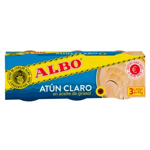 ALBO Atún claro en aceite de girasol 276 g.