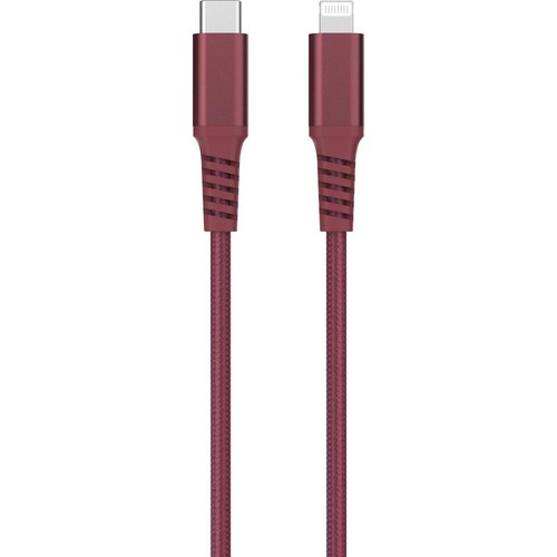 Cable USB C a USB lightning QILIVE 600183181 , longitud 1,2 metros, color rojo