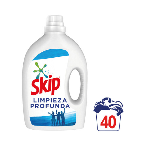 SKIP Detergente líquido para unos resultados impecables incluso en agua fria 40 lav. 1.8 l. 