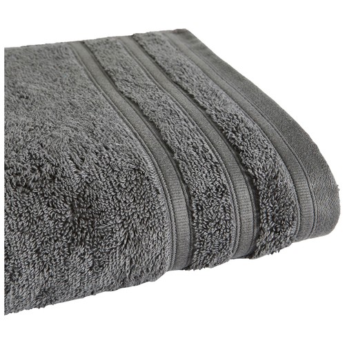 Toalla de lavabo 100% algodón color gris oscuro, densidad de 500g/m², ACTUEL.