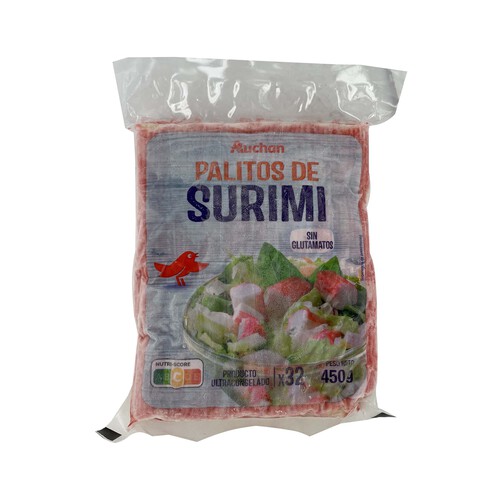 AUCHAN Palitos de surimi con cangrejo 450 g. Producto Alcampo