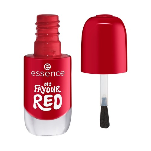 ESSENCE tono 14 My favour red rojo oscuro Esmalte de uñas en gel de larga duración.