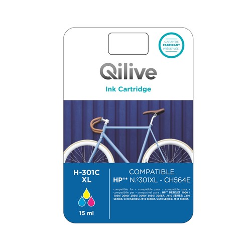 Cartucho de tinta compatible (301XL) QILIVE, color.