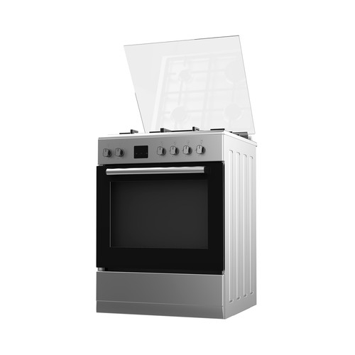 Cocina independiente mixta gas butano + gas natural TAURUS CIGE4FIXMF,  con horno eléctrico de 60L,  H: 85,5cm, A: 60cm, F: 63cm.