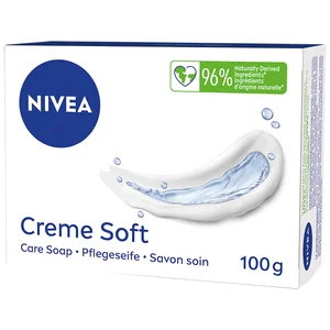 NIVEA Creme soft Pastilla de jabón con un 96% de ingredientes de origen natural 100 g.