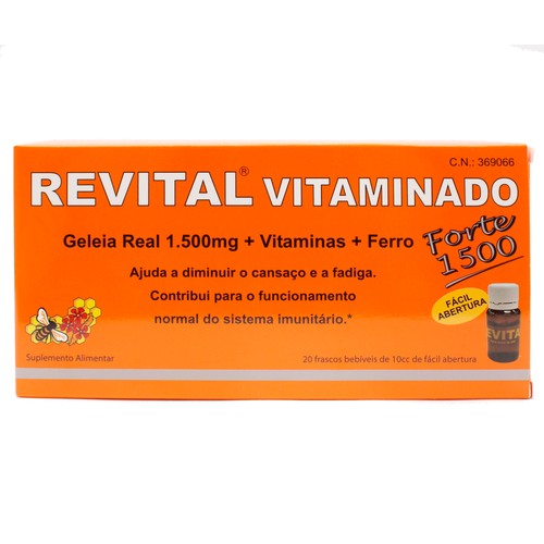 Suplemento alimenticio, que ayuda a diminuir el cansancio y la fatiga REVITAL GINSENG 20 uds.