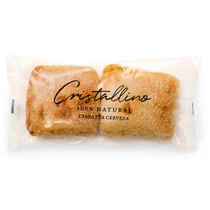Pan Cristallino Ciabatta cerveza, 2 uds. 195 g.