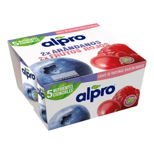 ALPRO Especialidad de soja fermentada con frutos rojos (2) o arándanos (2) 4 x 125 g.