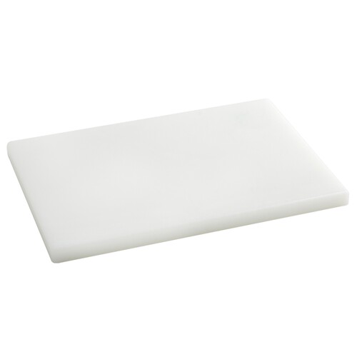 Tabla de cortar de polietileno color blanco, 29x20x1,5 centímetros METALTEX.